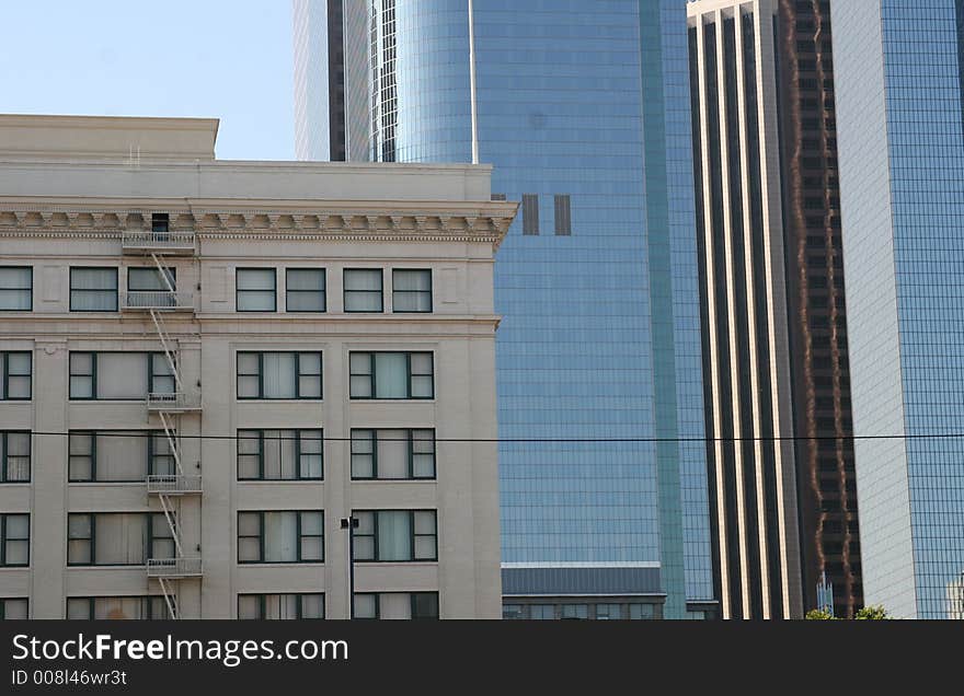 A classic and modern building in downtown los angeles. A classic and modern building in downtown los angeles.