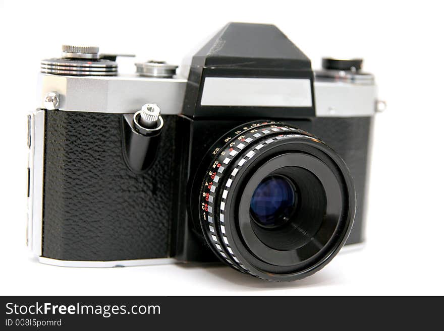 SLR photo camera in isolated