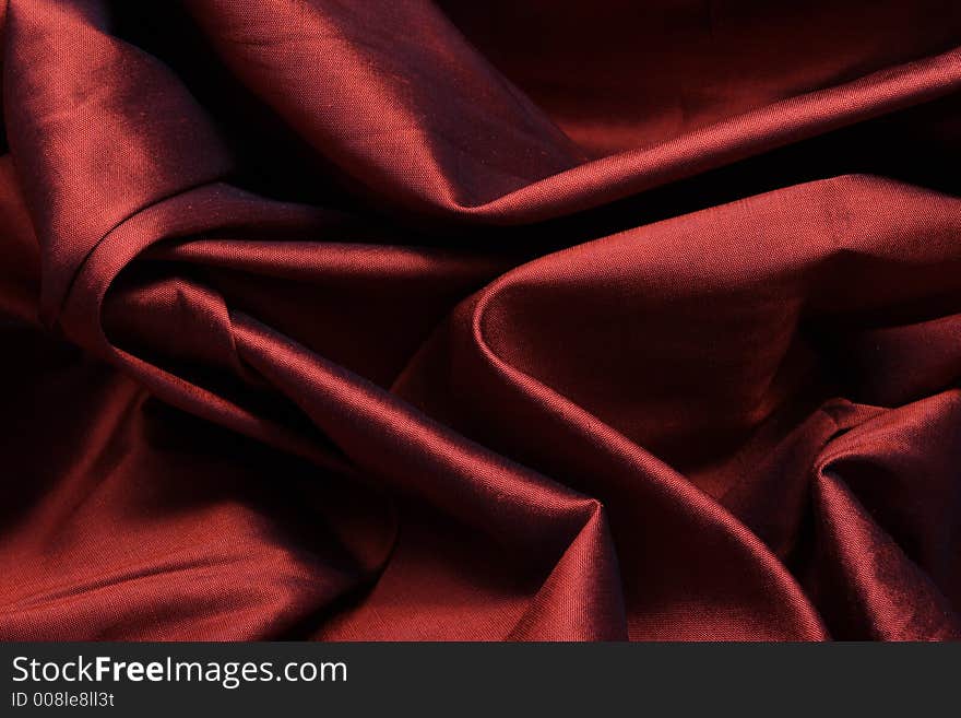 A piece of red silk from Thailand