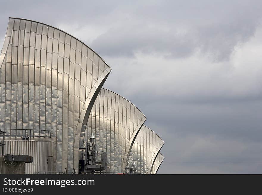 Thames barrier woolwich docklands london city england taken in september 2006