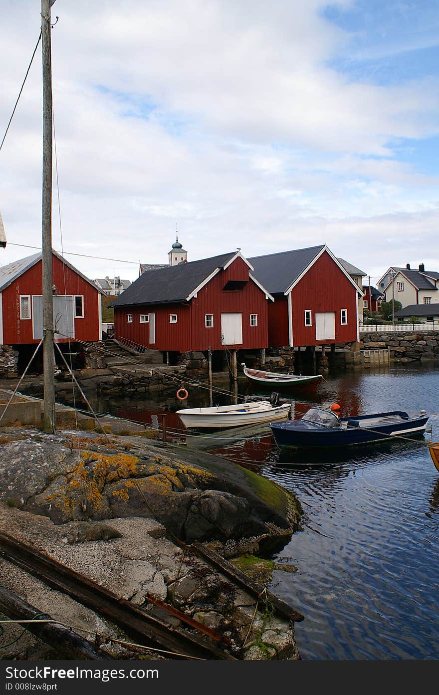 Fishing Village In Norway