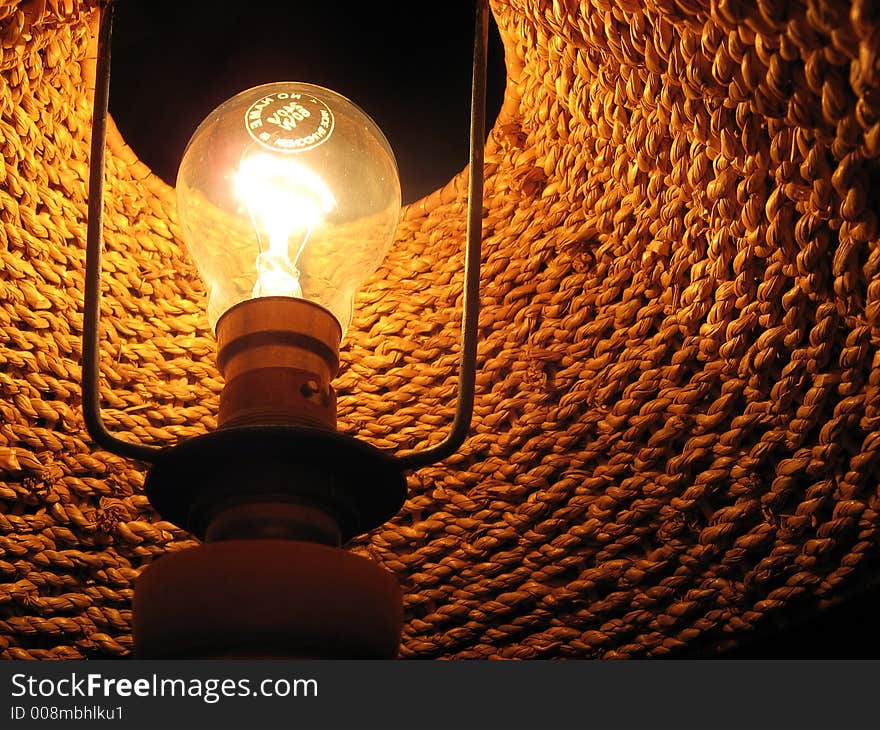 Landscape photograph of inside of electric lamp