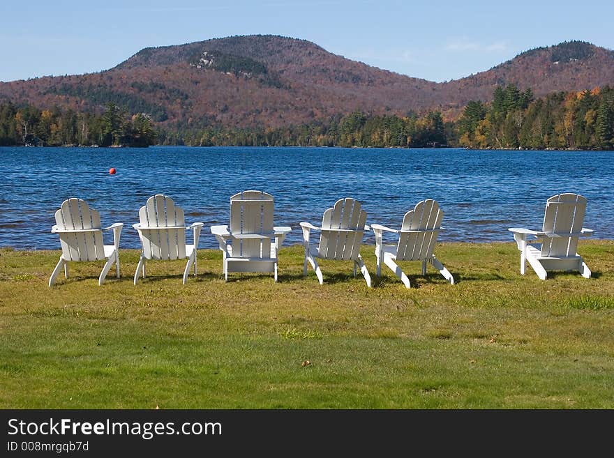 Chairs by Lake