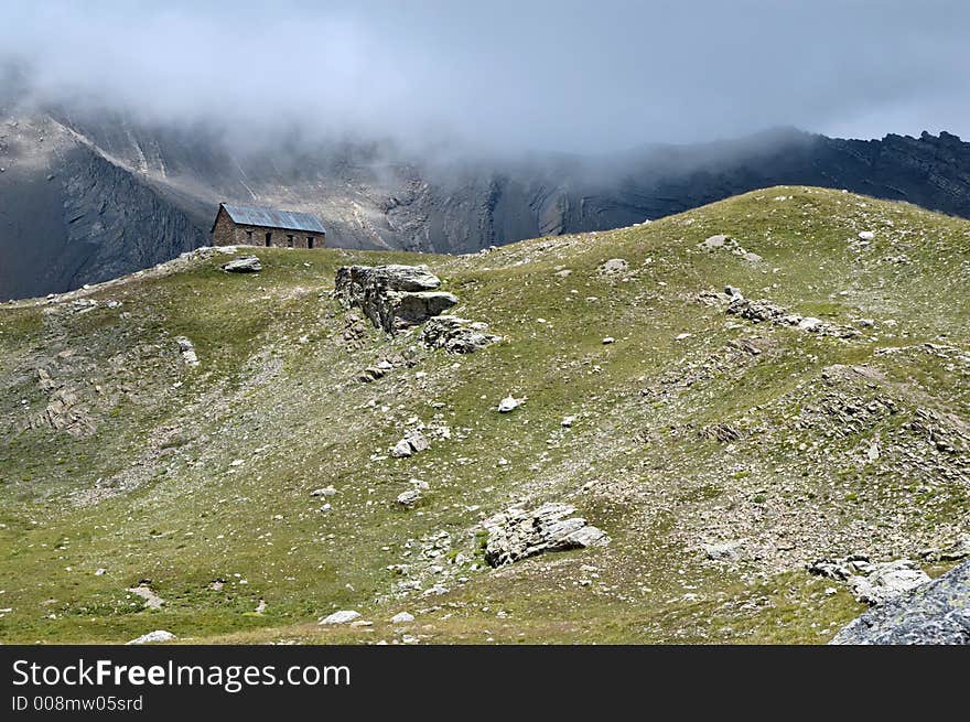 Rain's coming on french Alps. Rain's coming on french Alps