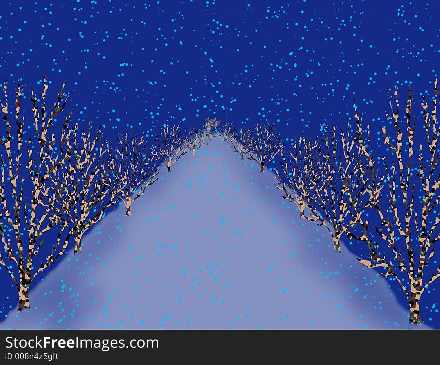 Illustration blue Ice winter landscape. Illustration blue Ice winter landscape