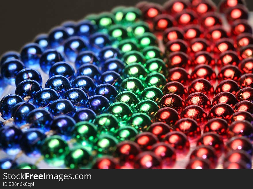 Christmas colored beads