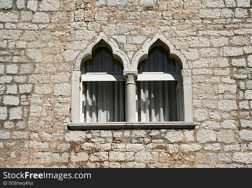 Detail an old church building in Croatia. Detail an old church building in Croatia