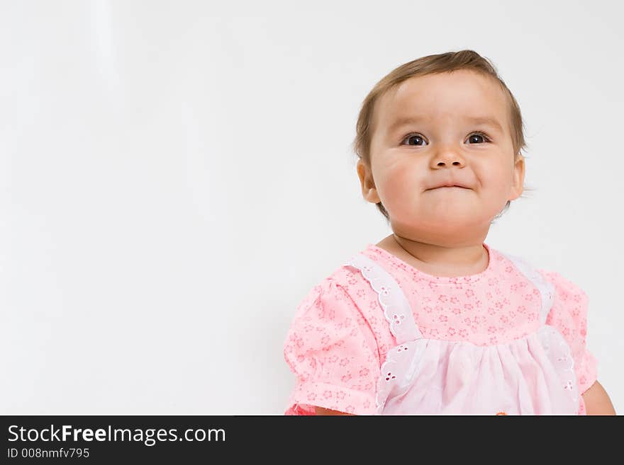 Pretty baby. Pretty baby on white background.