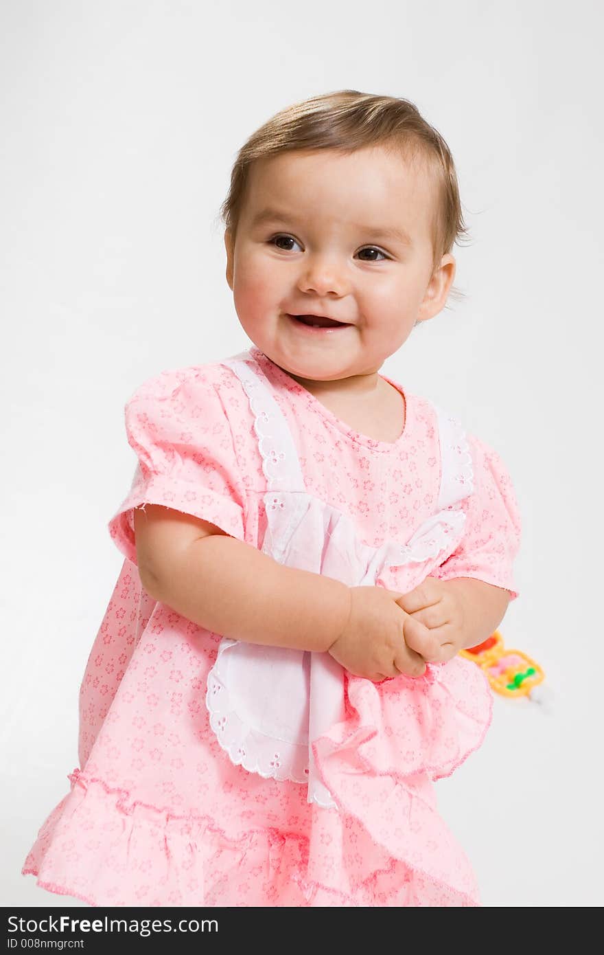 Pretty baby. Pretty baby on white background.