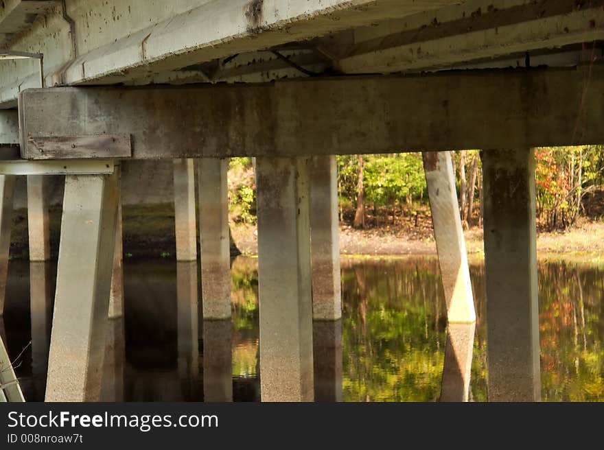 Girders under road in Florida