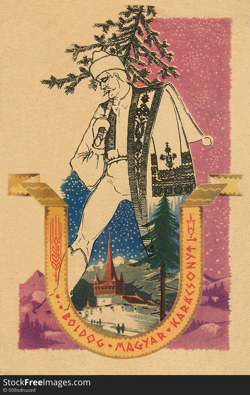 Vintage greeeting card for chistmas since 1918. Vintage greeeting card for chistmas since 1918