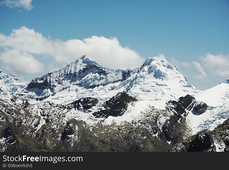 High beautiful mountain in the Cordilleras. High beautiful mountain in the Cordilleras