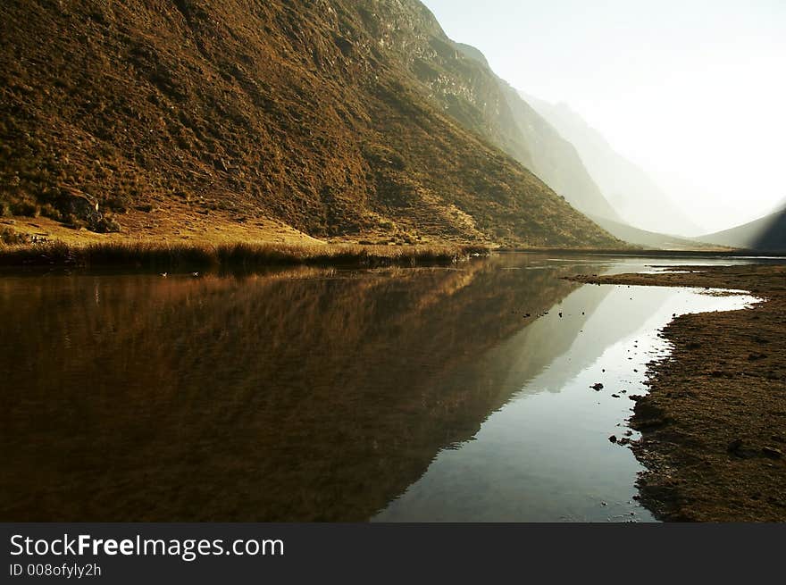 Beautiful lake for morning in Cordilleras. Beautiful lake for morning in Cordilleras