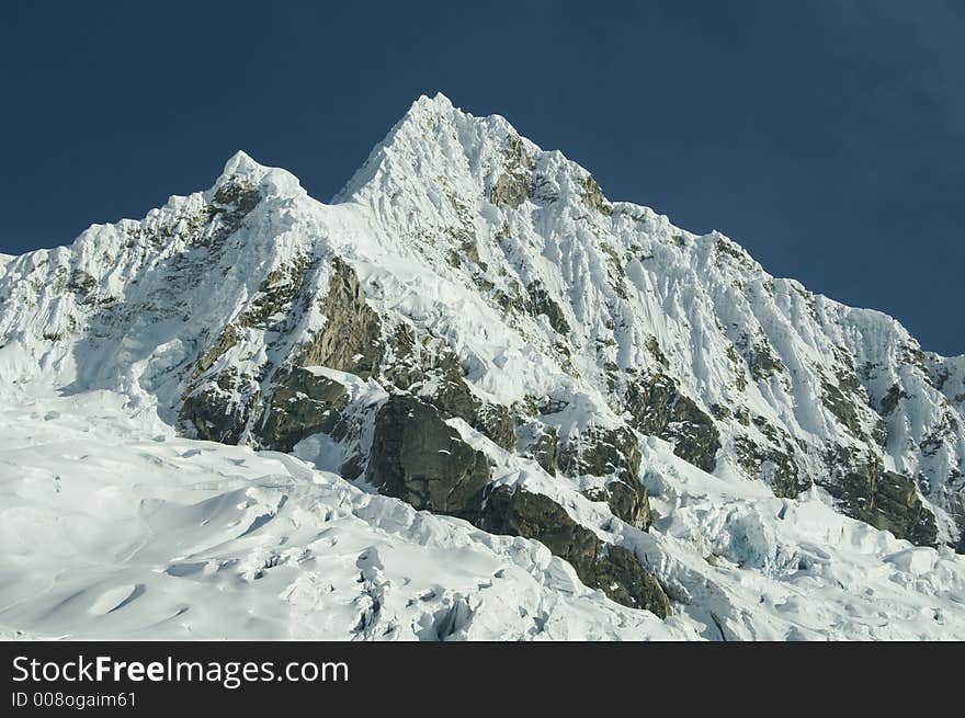 Beautiful mountain Alpamayo in the Cordilleras. Beautiful mountain Alpamayo in the Cordilleras