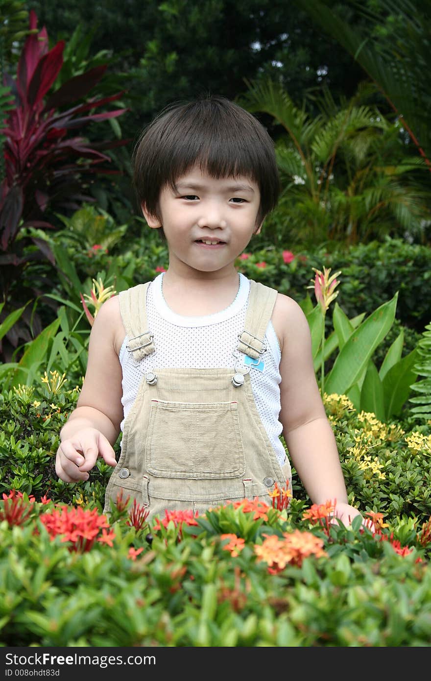 Boy at garden