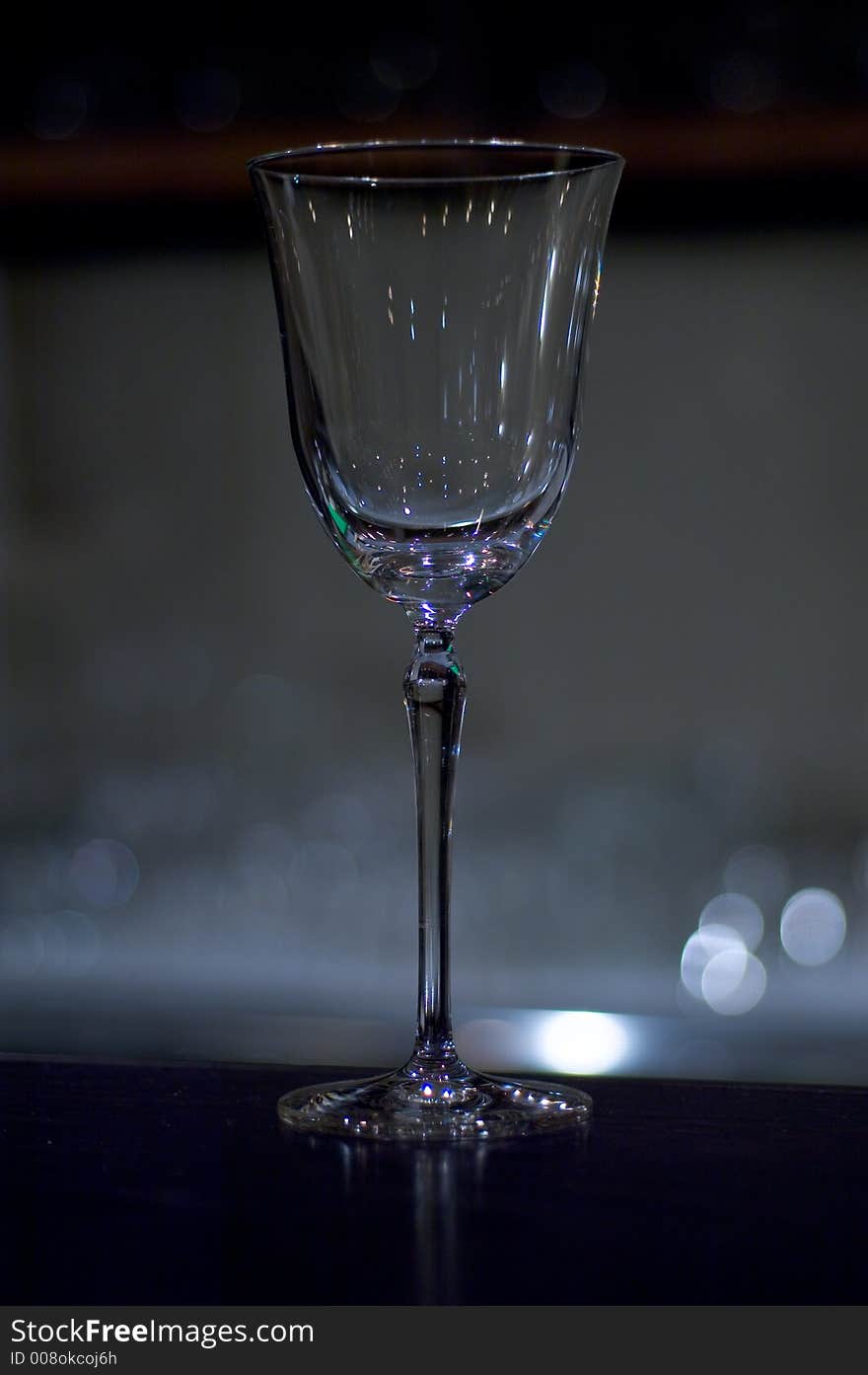 Empty wine glass