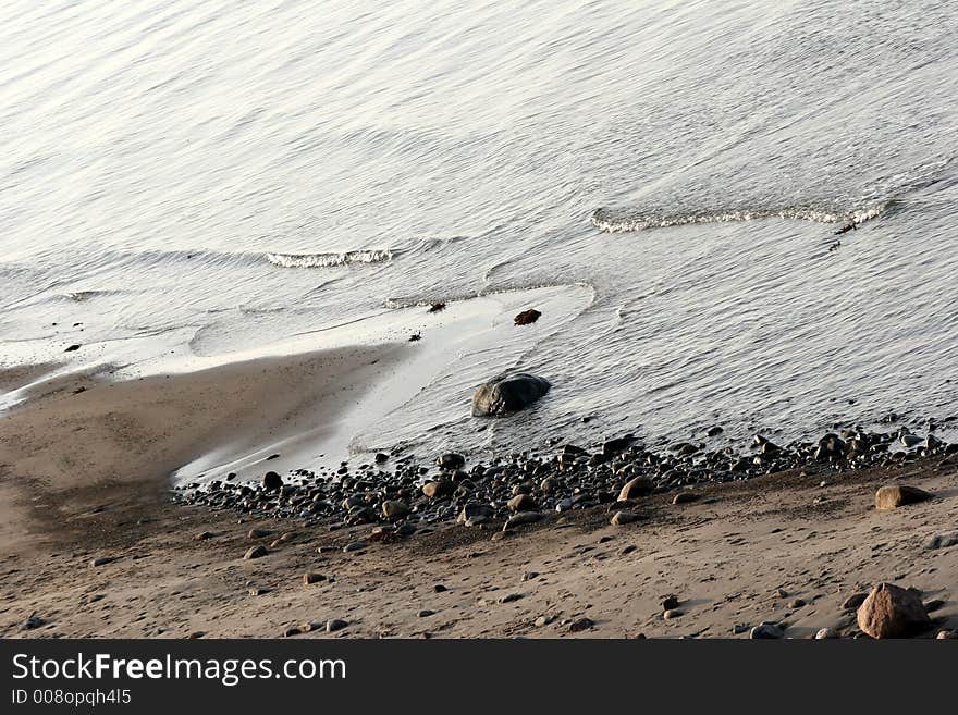 Beach in denmark in the north coast of the seeland island