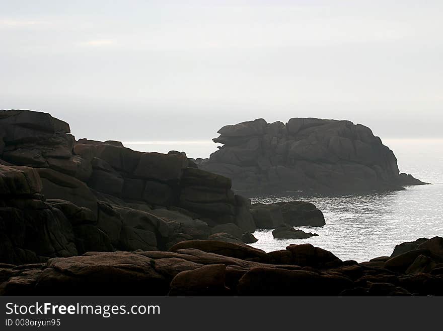 The whole of the northernmost stretch of the Breton coast, from Bréhat to Trégastel, has loosely come to be known as the Côte de Granit Rose. There are indeed great granite boulders scattered in the sea around the island of Bréhat, and at the various headlands to the west, but the most memorable stretch of coast lies around Perros-Guirec, where the pink granite rocks are eroded into fantastic shapes. The whole of the northernmost stretch of the Breton coast, from Bréhat to Trégastel, has loosely come to be known as the Côte de Granit Rose. There are indeed great granite boulders scattered in the sea around the island of Bréhat, and at the various headlands to the west, but the most memorable stretch of coast lies around Perros-Guirec, where the pink granite rocks are eroded into fantastic shapes.