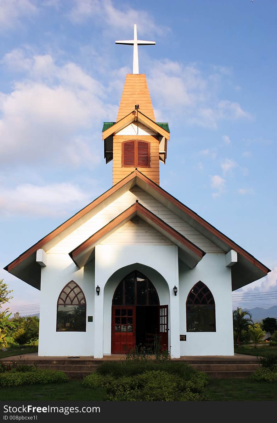 Small church in a countryside setting. Small church in a countryside setting