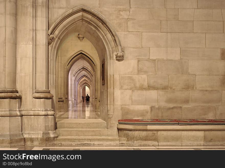 Archway inside the Washington National Cathedral