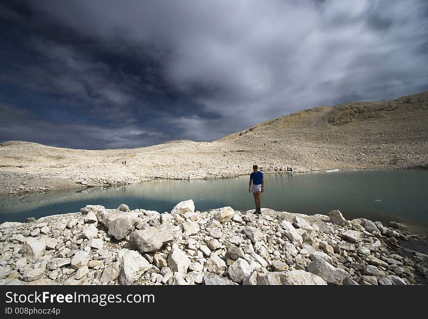 The loneliness of the land of Pale San Martino in Dolomites Mountains. The loneliness of the land of Pale San Martino in Dolomites Mountains