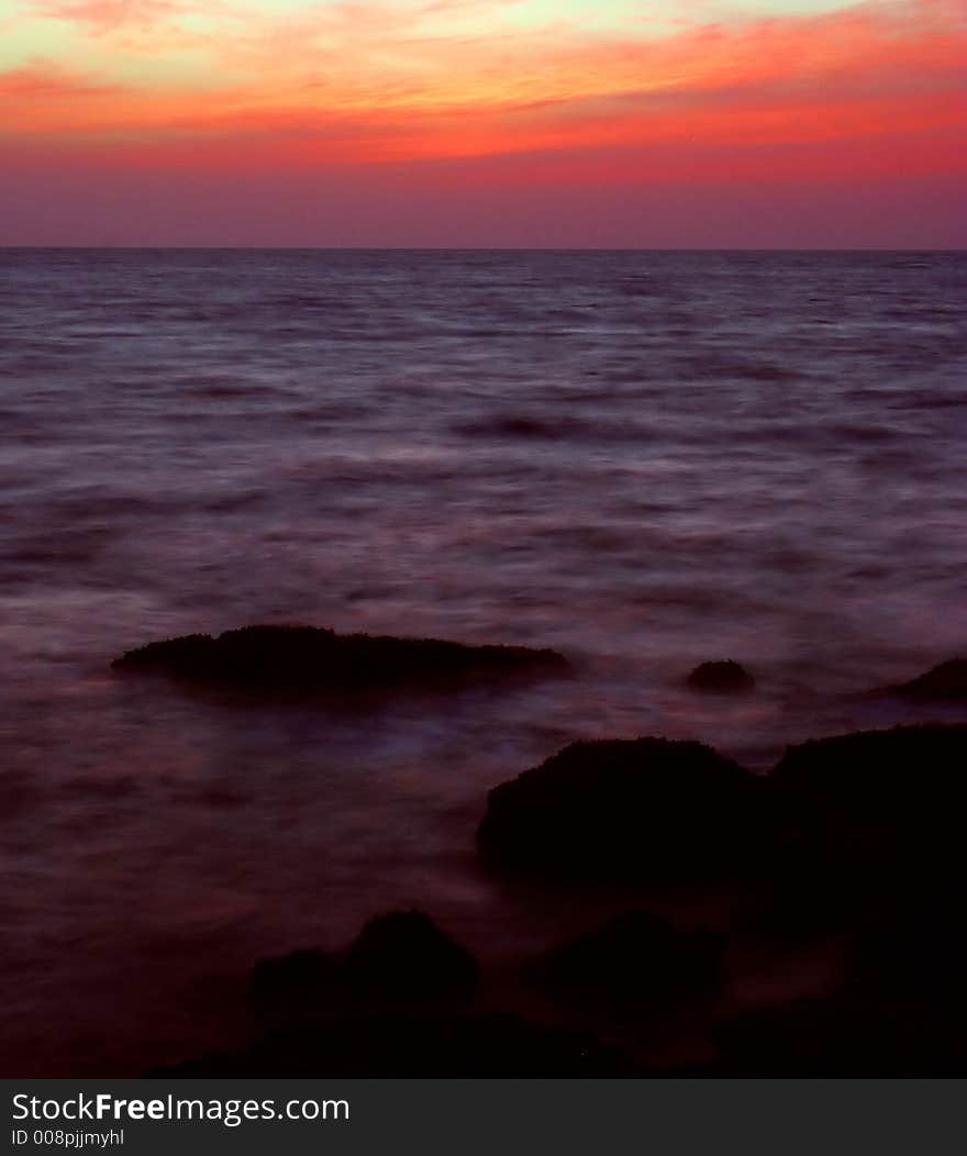 Long exposure after sunset (goa, India). Long exposure after sunset (goa, India).