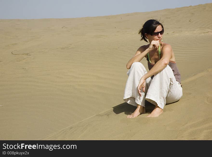 Thinking at the beach