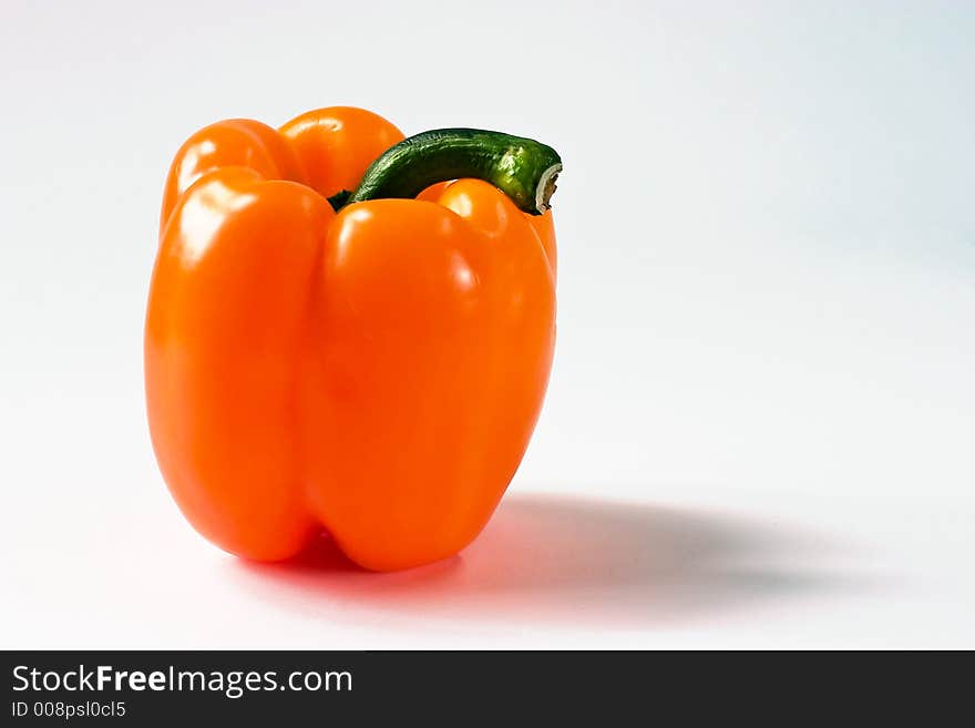 Single yellow pepper