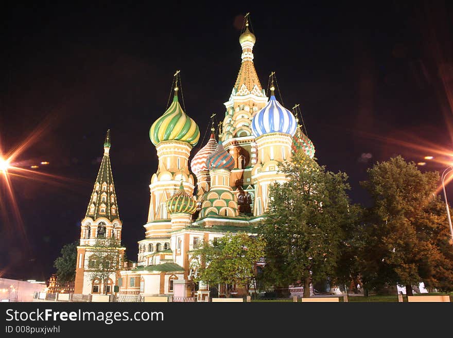 Intercession (St.Basil) Cathedral at Night. Intercession (St.Basil) Cathedral at Night