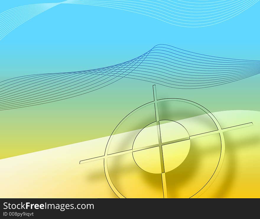 Colorful abstract image with geometric shape and shadow. Colorful abstract image with geometric shape and shadow