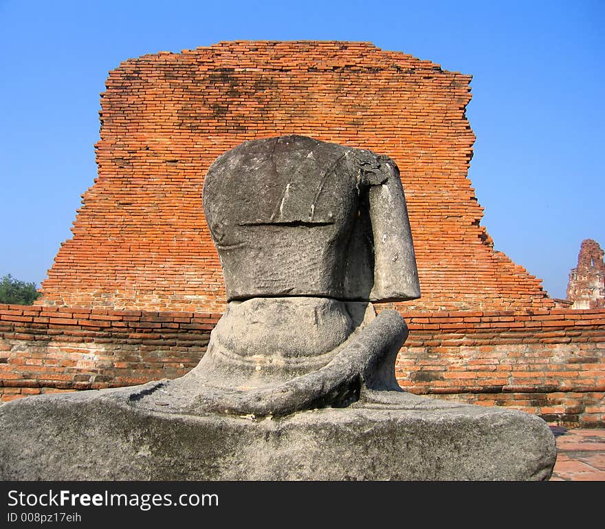 Statue at the Ancient capital of Thailand