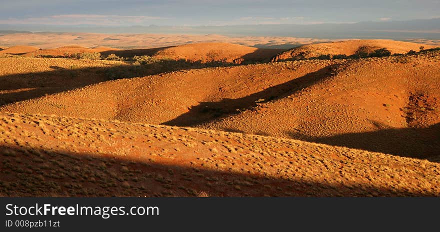 Dry mountain landscape in the Flinders Ranges of Australia