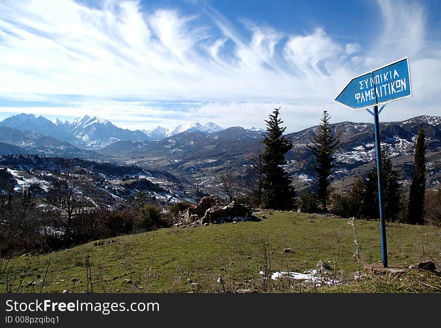 View of mountains in greece. View of mountains in greece