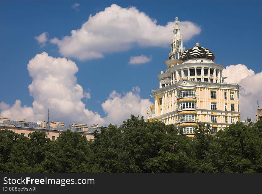 Luxurious building in the center of Moscow, Russia