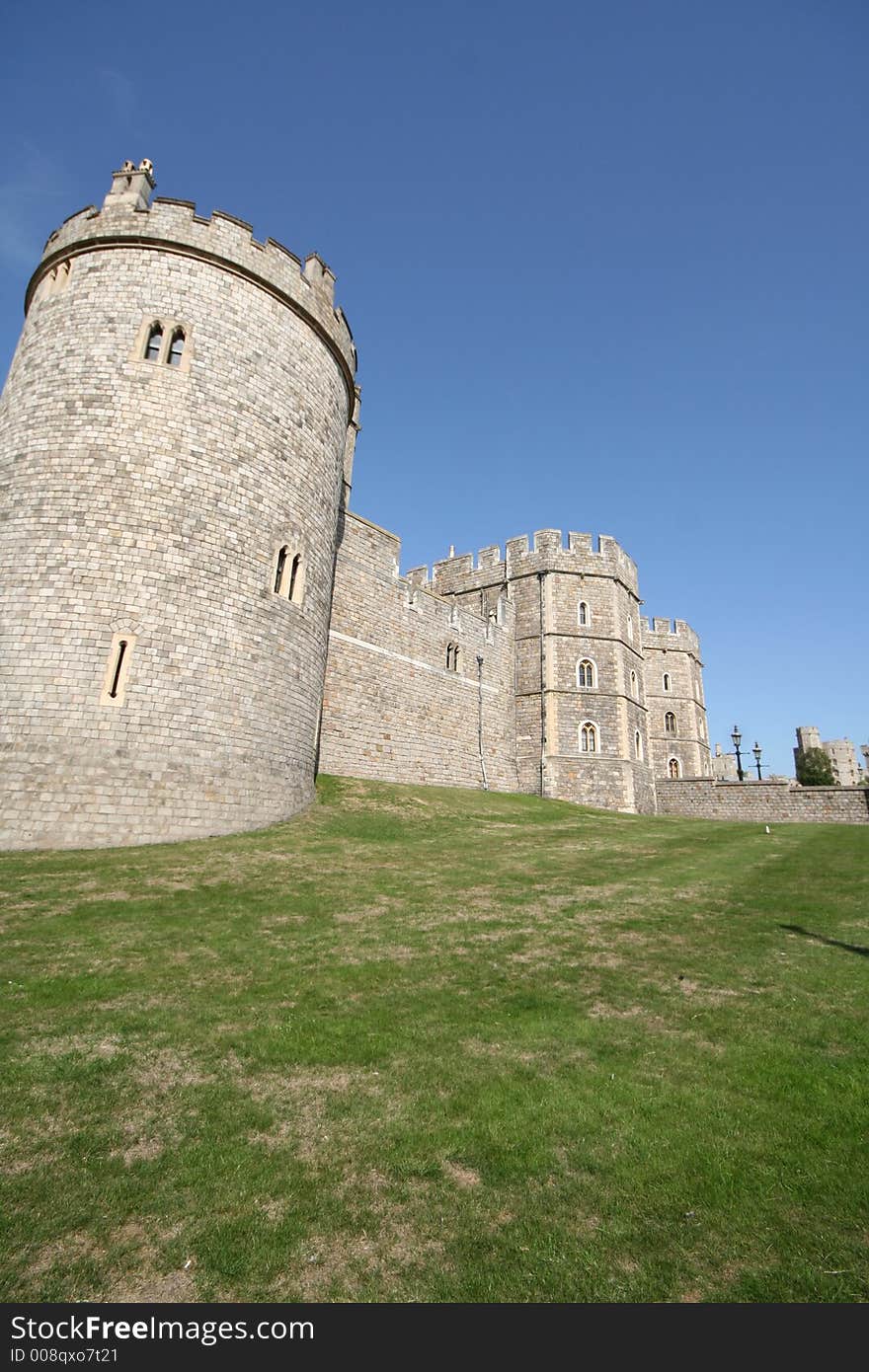 Windsor Castle turret on a summer's day. Windsor Castle turret on a summer's day