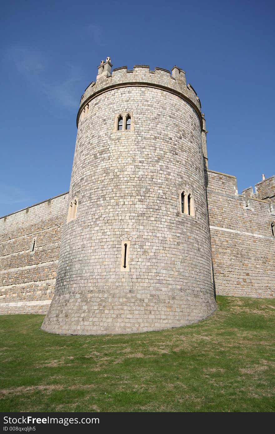 Windsor Castle turret on a summer's day. Windsor Castle turret on a summer's day