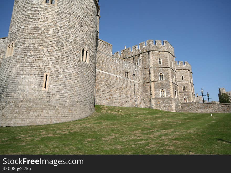 Windsor Castle turret on a summer's day. Windsor Castle turret on a summer's day