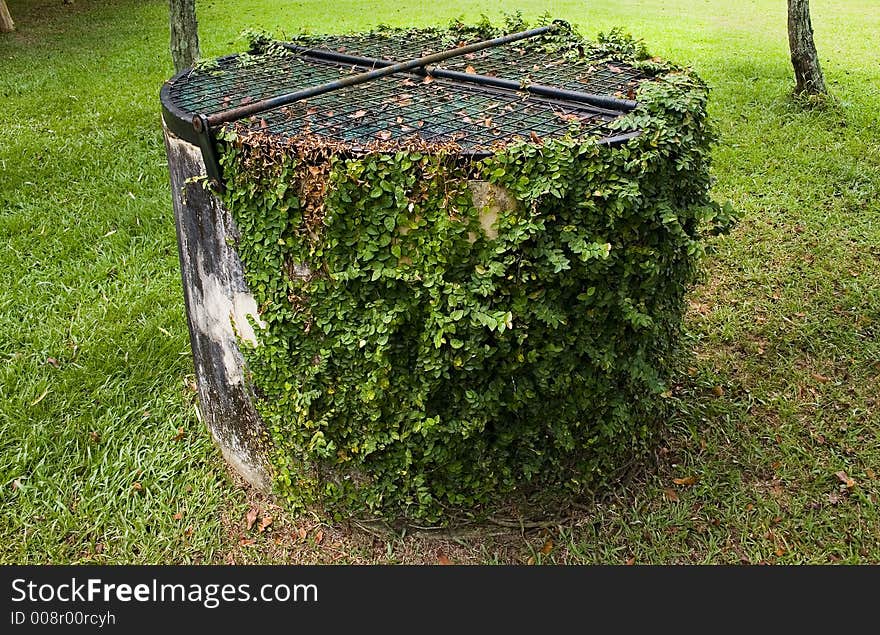 Abandoned well in a park. Abandoned well in a park.