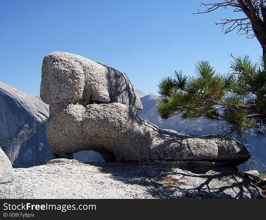 The image taken on the North Dom Peak, Yosemite National Park, CA,. The image taken on the North Dom Peak, Yosemite National Park, CA,