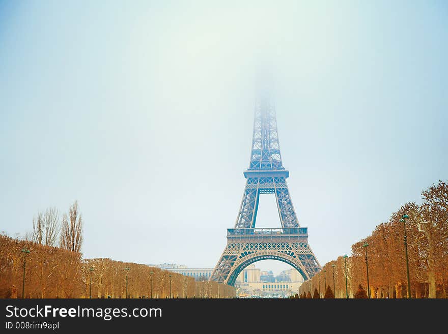 Eiffel Tower in winter