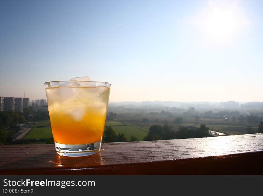 Ice drink on a sun. Ice drink on a sun