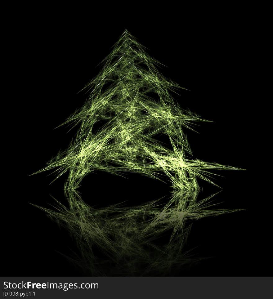 Fractal abstract - christmas tree (background)