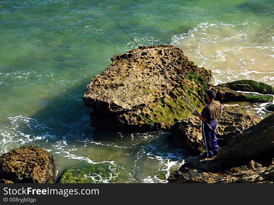 Fisherman fishing