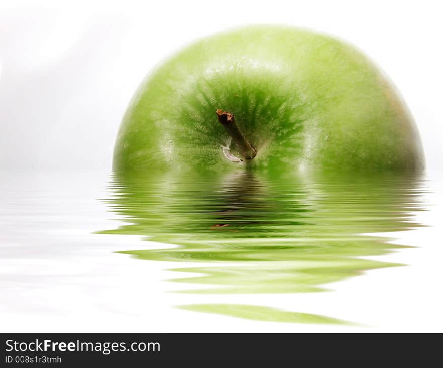 Macro (close-up) shot of fresh Granny Smith apple