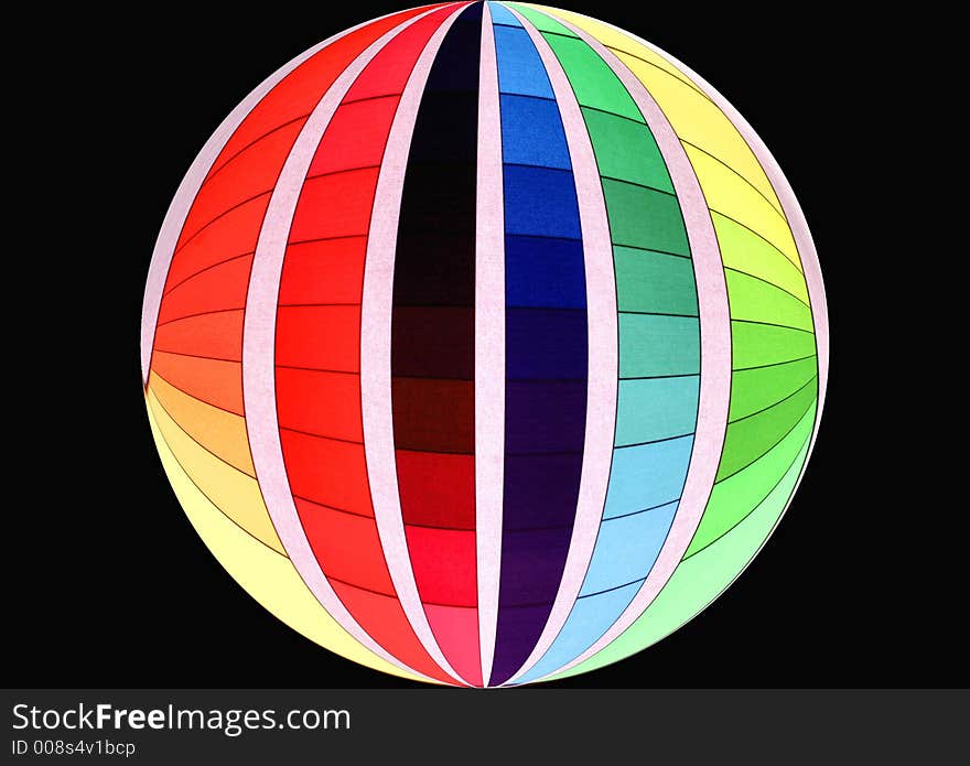 Rainbow coloured ball