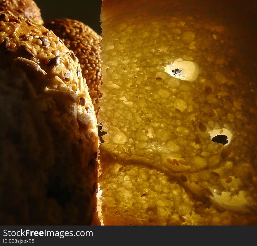 Various bread, pastry and sesame. Various bread, pastry and sesame