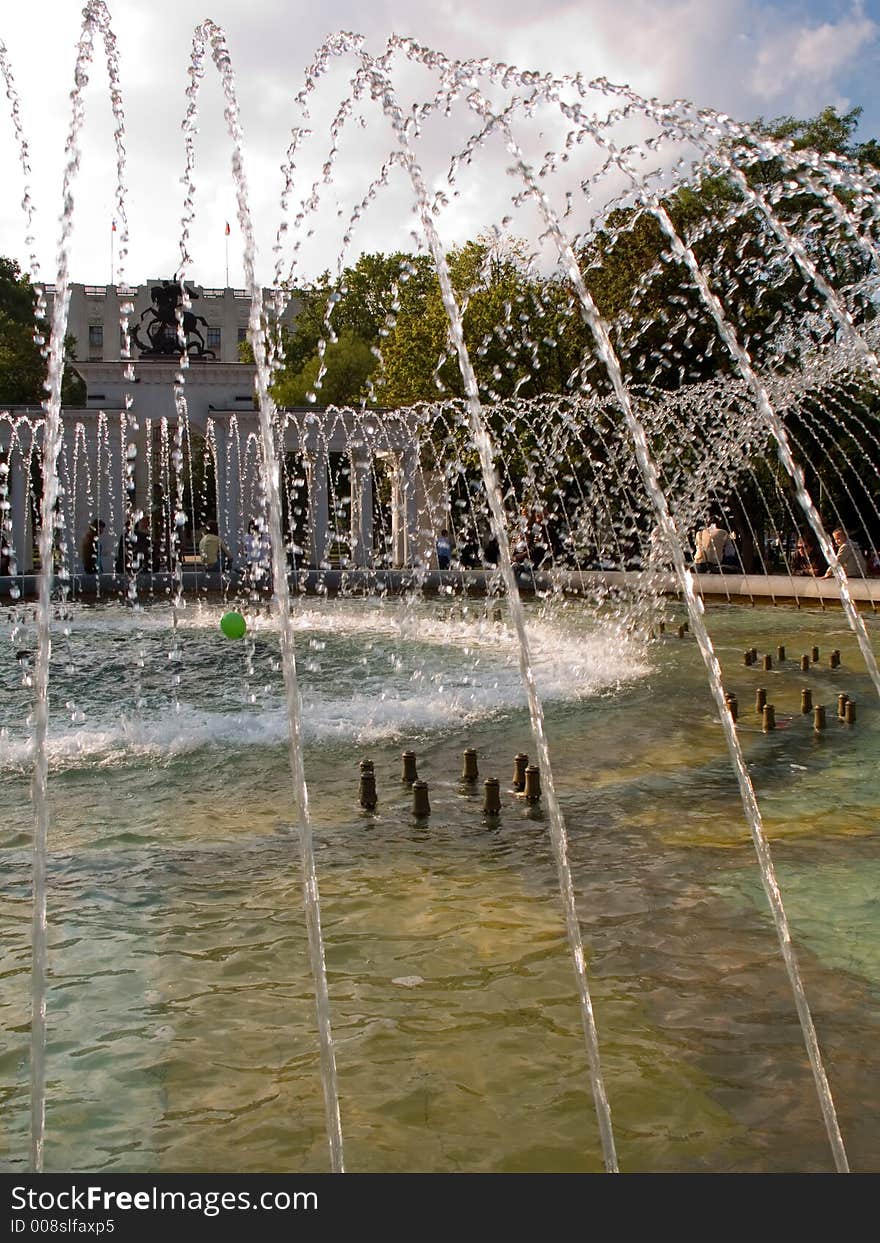 Fountain, sheets of water