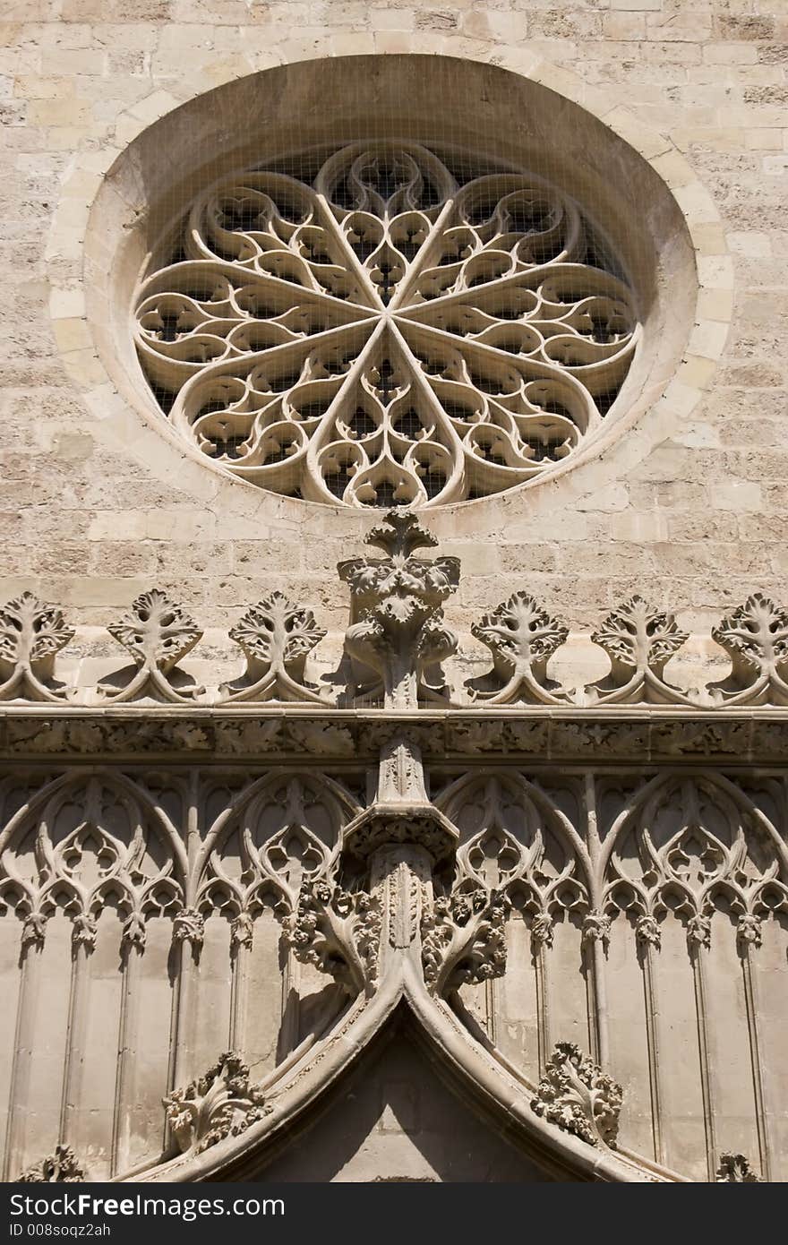 Wall detail at Santa Maria Church in Murcia, Spain.