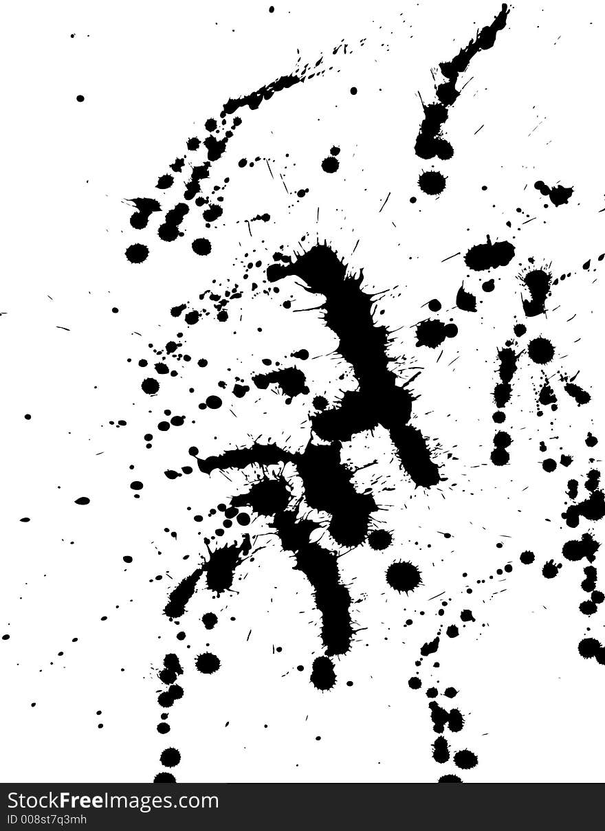 Ink splats to be used as background or select some and use them as brushes or blood stains