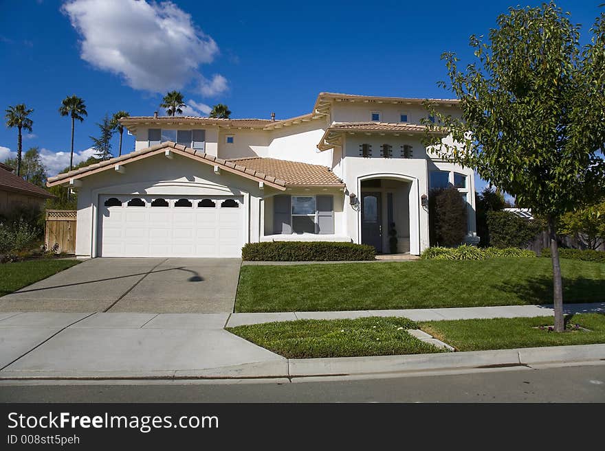 Exterior shot of a custom home built in the Napa Valley of California. Exterior shot of a custom home built in the Napa Valley of California.